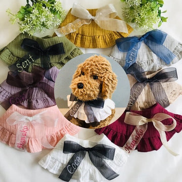 ウィズワン 愛犬のお名前入り うちの子 スタイ つけ襟 アクセサリー ハンドメイド 手作り 犬 猫 男の子 女の子 おしゃれ with WaN